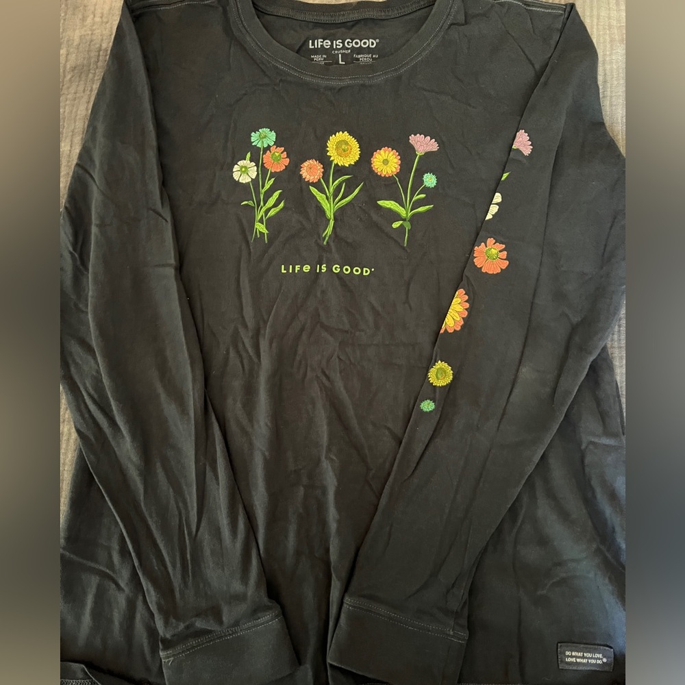 Life is good long sleeve crusher tee